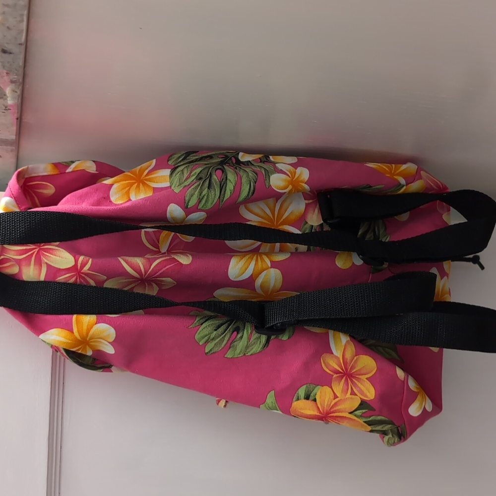 Floral Pink Drawstring Backpack - image 3